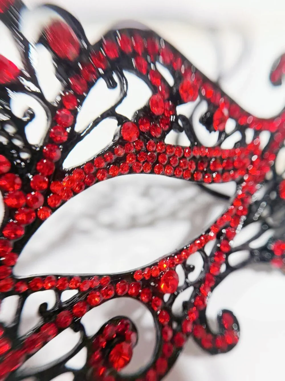 Gothic Red Masquerade Mask,Venetian Bridal Mask, Gothic Wedding Accessory